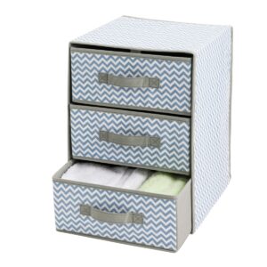 Blancheporte Box s tromi zásuvkami sivá 30 x 30 x 41