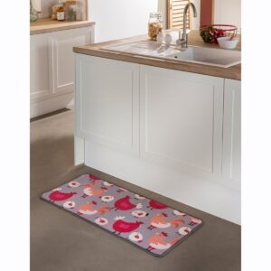 Blancheporte Kuchynský koberec s motívom sliepočiek viacfarebná 46x98cm