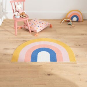 Blancheporte Protišmykový koberec v tvare dúhy viacfarebná 60x90cm