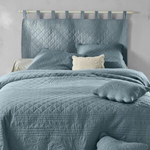Blancheporte Čelo postele Cassandre modrosivá 80x160cm