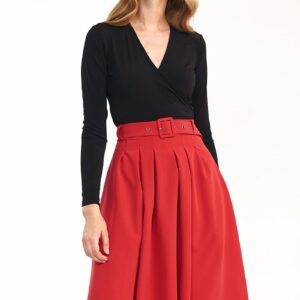 Červená áčková sukňa SP63