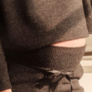 Čierne tehotenské nohavice na doma Sweet Home